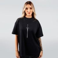 CAMISETA OVERSIZED PRETA - O CAVALEIRO