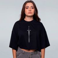 CROPPED OVERSIZED PRETO - O CAVALEIRO
