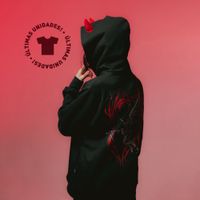 MOLETOM PRETO COM CHIFRE VERMELHO - CURSED BY CUPID