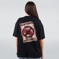 CAMISETA OVERSIZED PRETA - PÍLULA VERMELHA