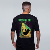 CAMISETA PRETA - MISSING CAT