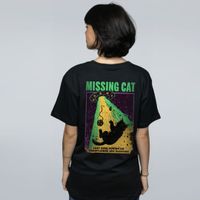 CAMISETA PRETA - MISSING CAT