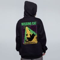 MOLETOM PRETO - MISSING CAT
