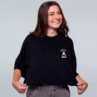 CROPPED OVERSIZED PRETO - MISSING CAT