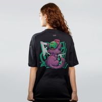 CAMISETA OVERSIZED PRETA - STRAY KITTY