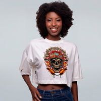 CROPPED OVERSIZED OFF WHITE - MOTOQUEIRO