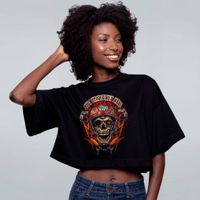 CROPPED OVERSIZED PRETO - MOTOQUEIRO