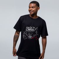 CAMISETA PRETA - CABEÇA DE MORCEGO