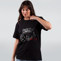CAMISETA PRETA - CABEÇA DE MORCEGO