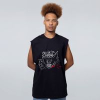 REGATA OVERSIZED PRETA - CABEÇA DE MORCEGO