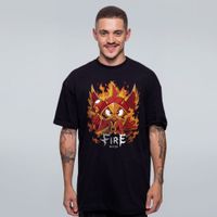 CAMISETA OVERSIZED PRETA - FIRE MAGE