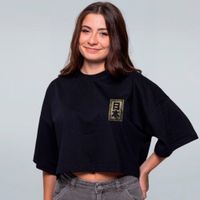 CROPPED OVERSIZED PRETO - NIPON ARRIVE