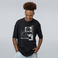CROPPED OVERSIZED PRETO - CYBER BRUBS