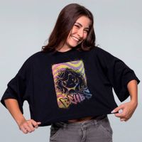 CROPPED OVERSIZED PRETO - GRAFITE