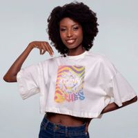 CROPPED OVERSIZED OFF WHITE - GRAFITE