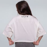 CROPPED OVERSIZED OFF WHITE - FACES DE UMA CB