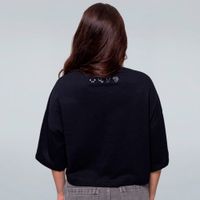CROPPED OVERSIZED PRETO - FACES DE UMA CB