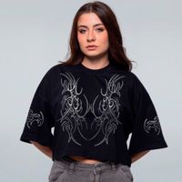 CROPPED OVERSIZED PRETO - XDXDXD