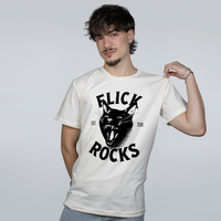 CAMISETA OFF WHITE - FLICK ROCKS
