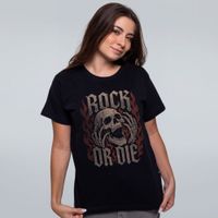 CAMISETA PRETA - ROCK OR DIE