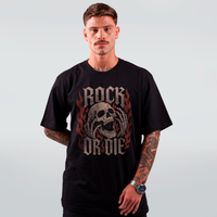 CAMISETA PRETA - ROCK OR DIE