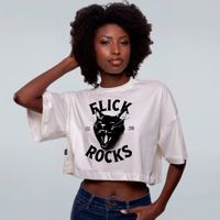 CROPPED OVERSIZED OFF WHITE - FLICK ROCKS