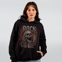 MOLETOM PRETO - ROCK OR DIE