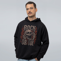 MOLETOM PRETO - ROCK OR DIE