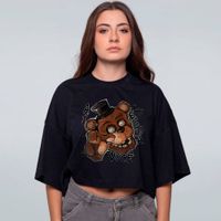 CROPPED OVERSIZED PRETO - O URSO QUEBRADO