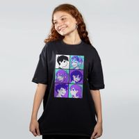 CAMISETA OVERSIZED PRETA - MELHORES AMIGOS