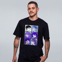 CAMISETA PRETA - MELHORES AMIGOS