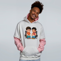 MOLETOM SOBREPOSIÇÃO OFF WHITE E ROSA - MATHEUS E GUIGO
