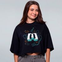 CROPPED OVERSIZED PRETO - MURART