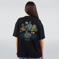 CAMISETA OVERSIZED PRETA - SINUCA DOS PEIXES