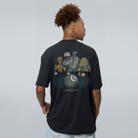 CAMISETA OVERSIZED PRETA - SINUCA DOS PEIXES