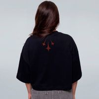 CROPPED OVERSIZED PRETO - ERGA-SE