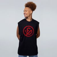 REGATA OVERSIZED PRETA - ENALDINHO LOGO VERMELHO