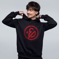 MOLETOM PRETO - ENALDINHO LOGO VERMELHO