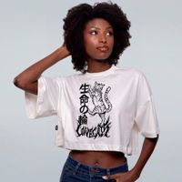 CROPPED OVERSIZED OFF WHITE - LOVE CATS