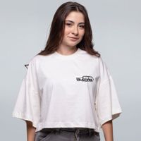 CROPPED OVERSIZED OFF WHITE - PRA CIMA DO LADO