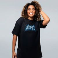 CAMISETA OVERSIZED PRETA - ELETRICIDADE