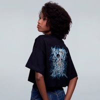 CROPPED OVERSIZED PRETO - ELETRICIDADE