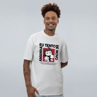 CAMISETA OVERSIZED OFF WHITE - AMANHÃ TENTO DE NOVO