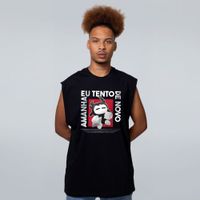 REGATA OVERSIZED PRETA - AMANHÃ TENTO DE NOVO