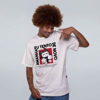 CAMISETA OFF WHITE - AMANHÃ TENTO DE NOVO