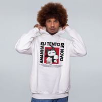 MOLETOM OFF WHITE - AMANHÃ TENTO DE NOVO