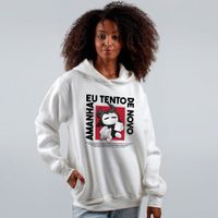 MOLETOM OFF WHITE - AMANHÃ TENTO DE NOVO