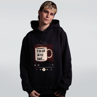 MOLETOM PRETO - JA FIZ CAFÉ