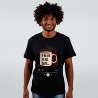 CAMISETA PRETA - JA FIZ CAFÉ
