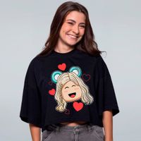 CROPPED OVERSIZED PRETO - YASZOCA